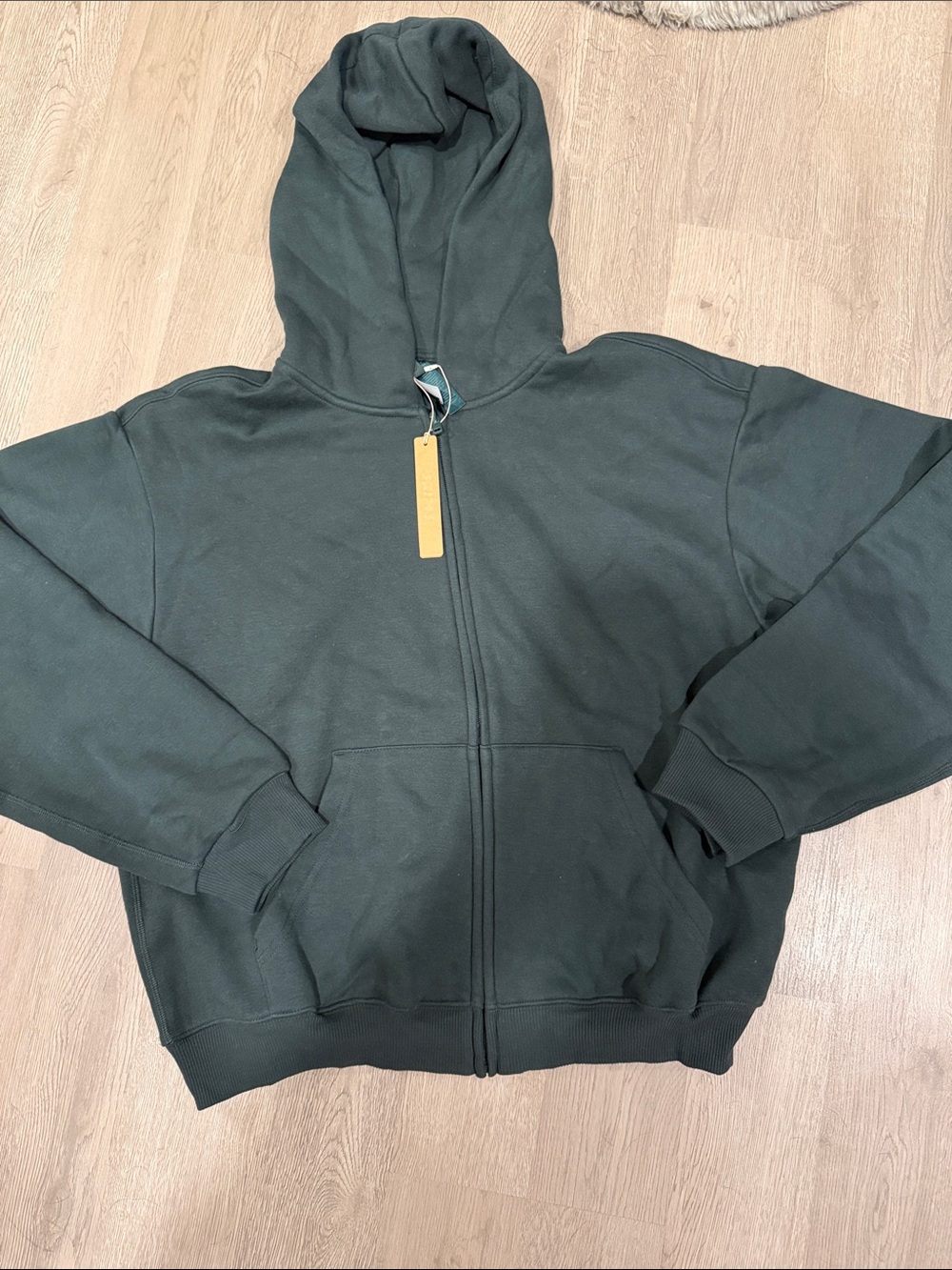 NWT SKIMS Cotton Fleece Classic Zip Up